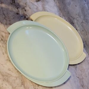 2 Vintage Boonton 606 Melimac Serving Platter Trays  BinY